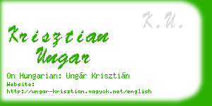 krisztian ungar business card