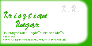 krisztian ungar business card